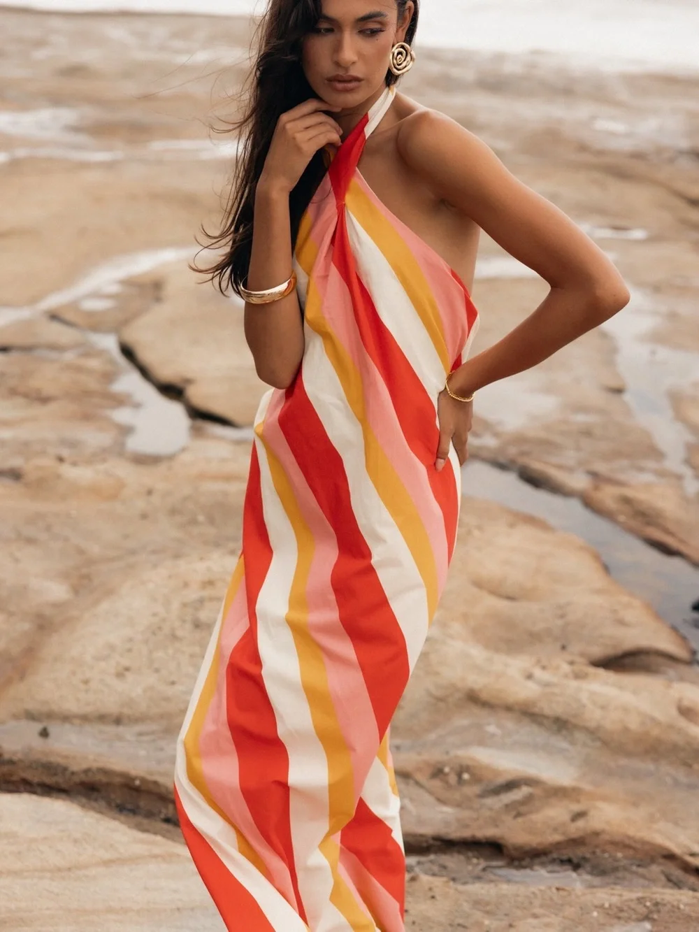Runaway The Label | Stripe Maxi Dress - Picture 1 of 5